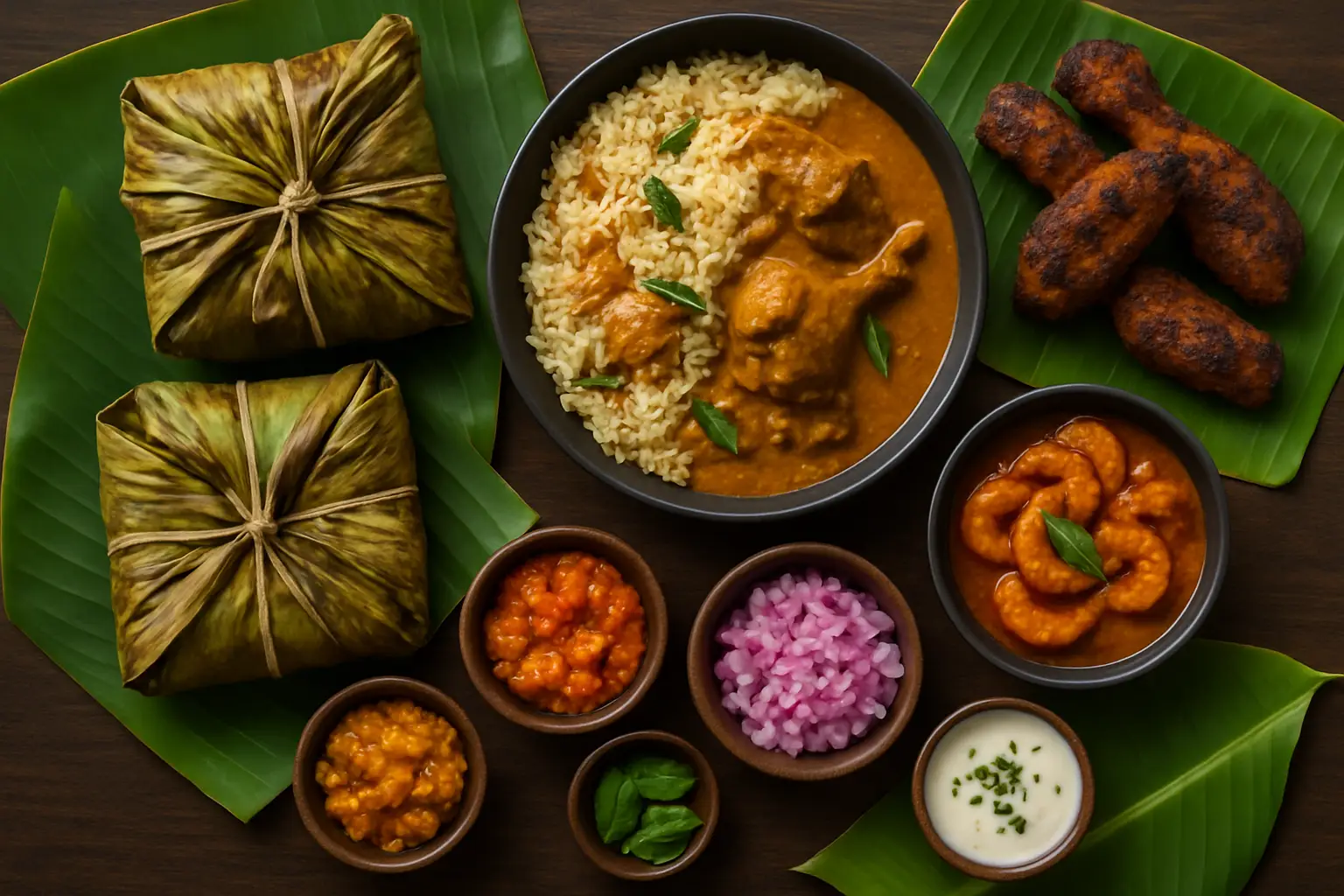 Spice Village food spread — authentic Malabar dishes
