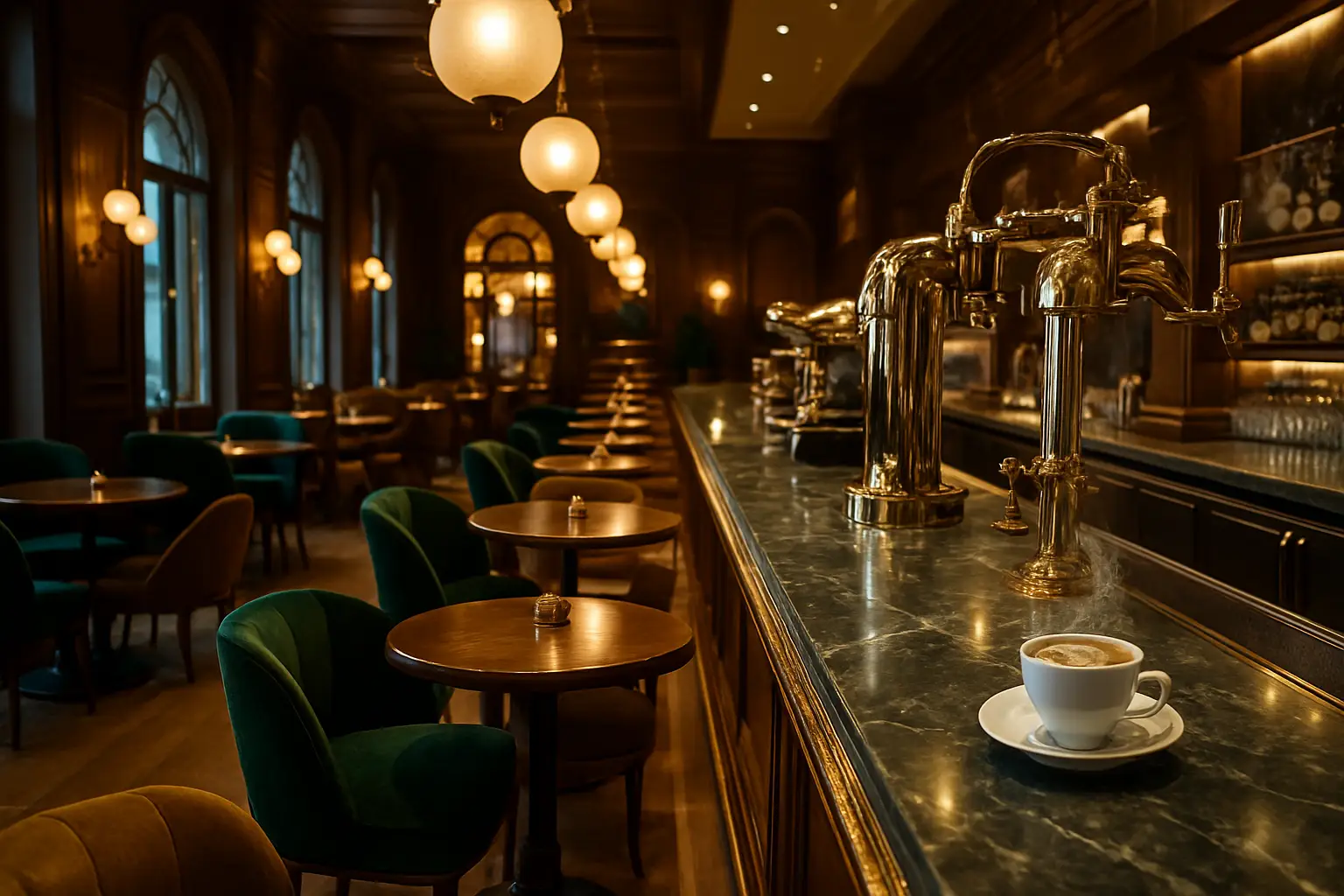 Shemajeee Café interior — luxury coffee experience