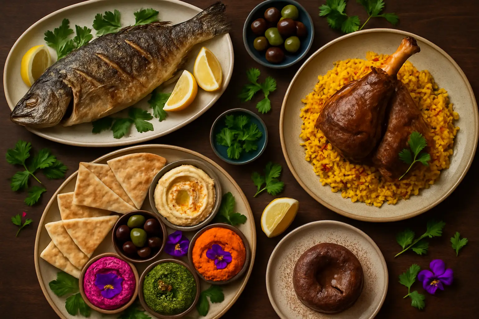 Menu spread at ABC Restaurant